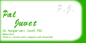 pal juvet business card